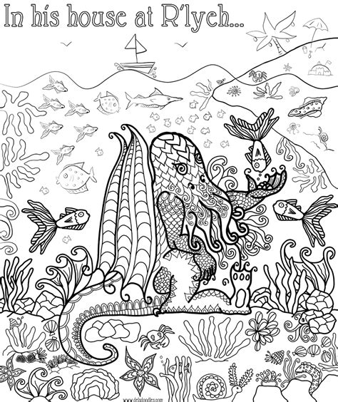 Discover 72 free 6ix9ine png images with transparent backgrounds. Cthulhu Colouring Page