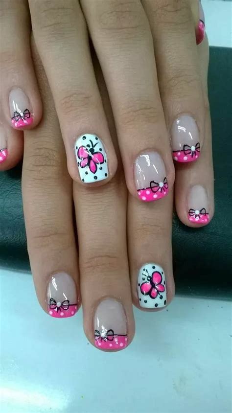 Manicure y pedicure diseños flores. Flores Mariposas Faciles Manicure Diseños De Uñas - Flores facil Pedicure