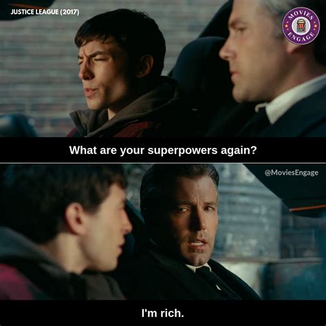 We are 2 random people who are on youtubb cuz why not music i usually use: Justice League (2017) Flash: "What are your superpowers ...
