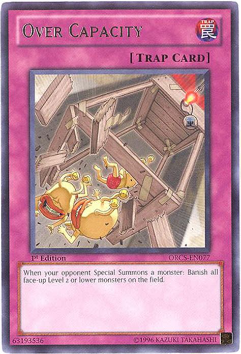 Getting unwanted gift cards is a common occurrence, unfortunately. Yu-Gi-Oh Card - ORCS-EN077 - OVER CAPACITY (rare): BBToyStore.com - Toys, Plush, Trading Cards ...