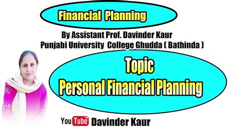 Arranging to spend, save, and invest money to live comfortably. Personal Financial Planning ( Financial Planning ) Prof ...