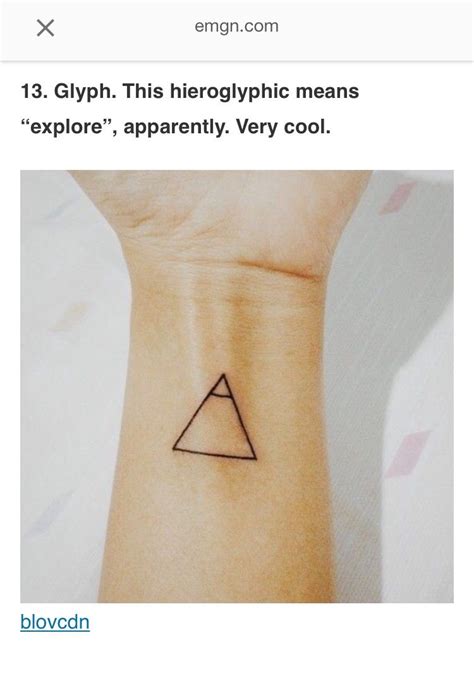 If you have any questions for me, feel free to ask! Hieroglyphic Explore Tattoo | Tattoos, Minimalist tattoo ...