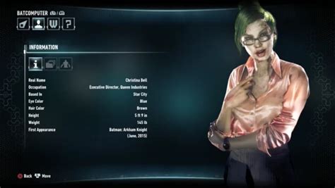 To perform this attack, hold counter button and pull down the left thumb stick similar to what you do in blade dodge, after that. Image - Christina Bell's Info page.jpg | Arkham Wiki ...