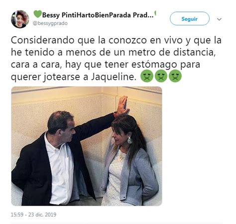 La forma de resolver la crisis de representatividad. Ofensivo tuit de Bessy Gallardo sobre Jacqueline Van ...