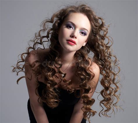 Curly hair redhead teen switching up sexy stepduddy's. Glamour Face Of Teen Girl With Long Curly Hair Stock Image ...