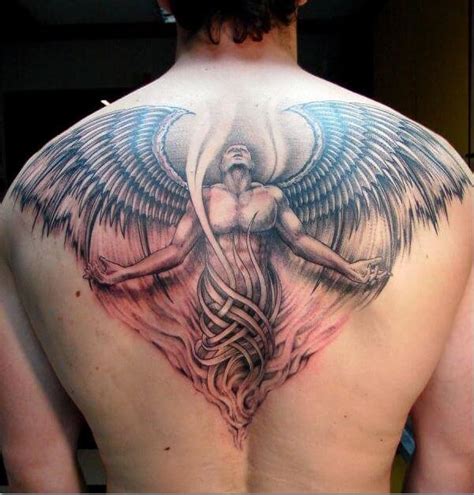 The celestial beings represent the balance between heaven and earth and are often associated with guidance, innocence, and hope. 49 Best Angel Tattoos Designs for Men & Women (2018 ...