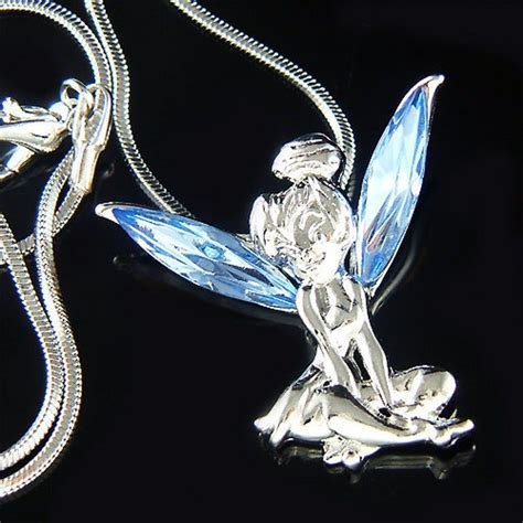 Die garnitur besteht aus 1 kissen und 1 bettdecke. Blue Swarovski Crystal Fairy TINKERBELL Tinker Bell Angel ...