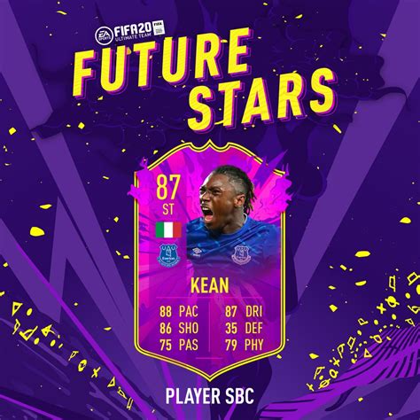 Fifa 21 ratings and stats. Moise Kean "Future Stars" card : Everton