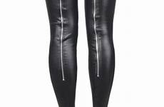 pu leather stockings zipper latex pole wet dance metal night sexy look women