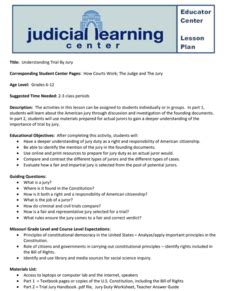 Judges, magistrates, barristers and solicitors are not eligible for jury service, nor are priests, people who are _, and people suffering from mental illness. The Judge and the Jury: Trial by Jury Lesson Plan for 6th ...