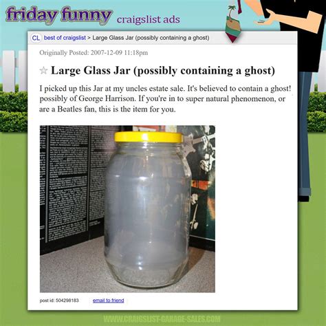 With a couple of clicks, you can let other users know the time. FUNNY CRAIGSLIST ADS: Ghost of Garage Sales Past | Funny ...