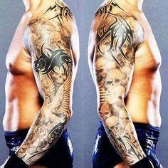 Image gallary 1 randy orton tattoos beautiful pictures. Randy Orton's (WWE) tattoo sleeve - beautifully done ...