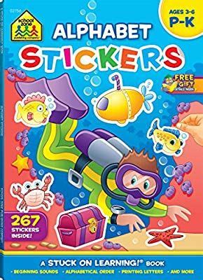 Caolorful lustiges 3d buchstaben mit softed ecken. Amazon.com: School Zone - Alphabet Stickers Workbook - 64 ...