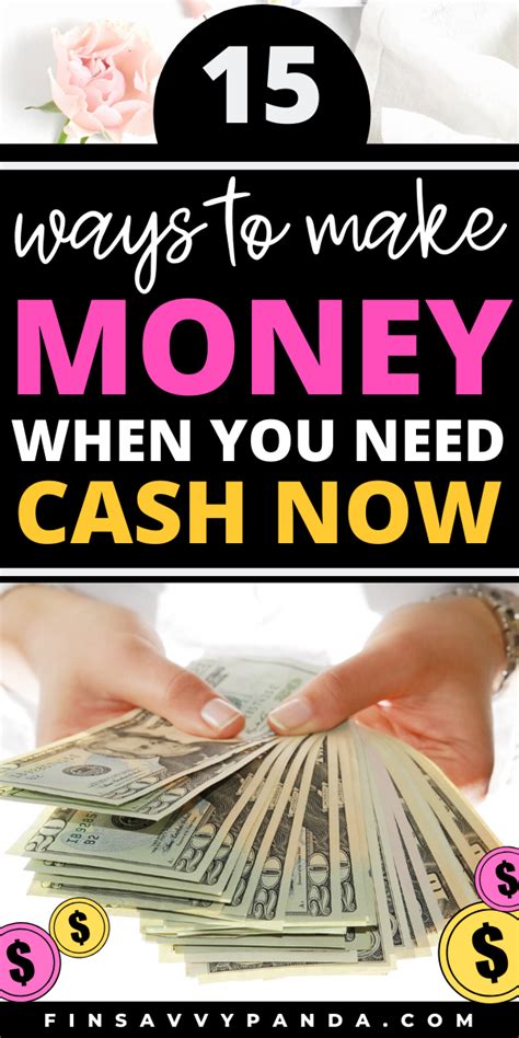 You may find many items, good for selling that will help you make money right now. I Need Money Now Desperately! 15 Legit Ways To Get Money Today - Finsavvy Panda | How to get ...