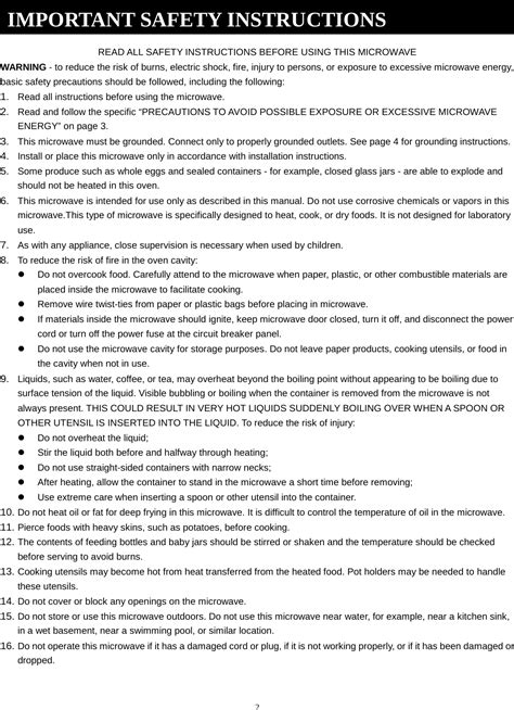 Cooks pest control tends to work towards the safety and protection of your spaces from all kinds of pests. Galanz 11043011 Microwave Oven User Manual UHW11043011