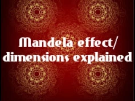 Vote up the mandela effect movie quotes that make you question your own reality. Mandela effect/dimensions explained - Mandela Effects