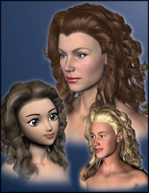 Were all about your curls! Curly Hair for Women | 3D Models for Daz Studio and Poser