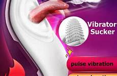 clit vibrator tongue spot pump suction sex licking vibe wireless vaginal oral
