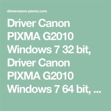 Canon reserves all relevant title, ownership and intellectual property rights in the content. Driver Canon PIXMA G2010 Windows 7 32 bit, Driver Canon ...