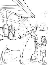 Paarden in de stal kleurplaat gratis kleurplaten printen. coloring page Horse stable | Coloring pages, Printable ...