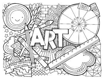 Other great ideas for text: Art Class Coloring Page | Art room posters, Art handouts ...