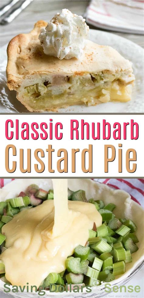 I looked through all our recipes and then started looking online. Old Fashioned Rhubarb Custard Pie - Saving Dollars & Sense