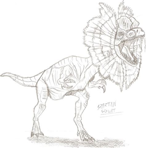 Dilophosaurus lived in north america during the early jurassic, and a pair of crowns on their heads were their characteristic. Dilophosaurus Dinosaur Coloring Pages | Homework | Pinterest