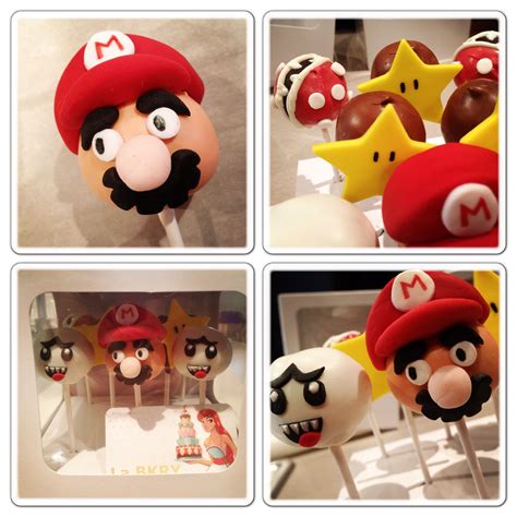 4 tiered super mario cake. Mario bros themed cakepops