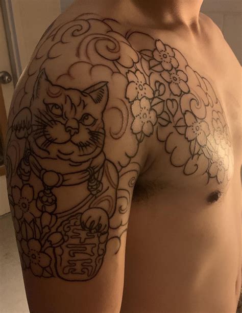 June 22, 2020 · jacksonville, nc · jason higdon was able to finally finish this thigh tattoo on anthony who is a marine stationed at camp lejeune nc! First session done of my maneki neko quarter sleeve and ...