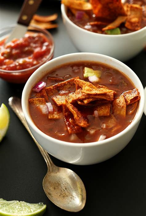 A hearty side or entrée for mexican night. Vegan Tortilla Soup | Minimalist Baker Recipes | Recipe ...