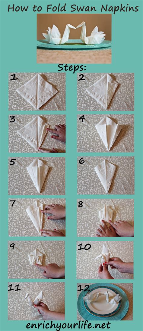 How to make or fold a paper swan, as seen on the tv show, prison break. How to Fold a Swan Napkin Step by Step! enrichyourlife.net ...