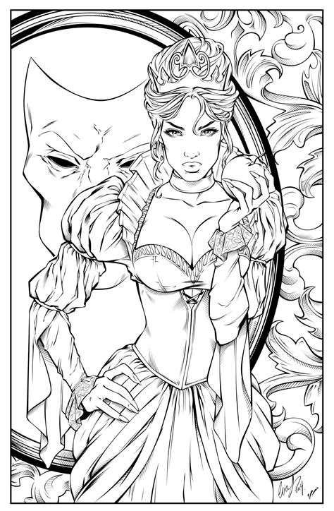 Simply click to download the design that you would like to color.when you are done, we'd love to see your finished work. Evil Queen - Digital Inking by Vitali-Iakovlev.deviantart ...