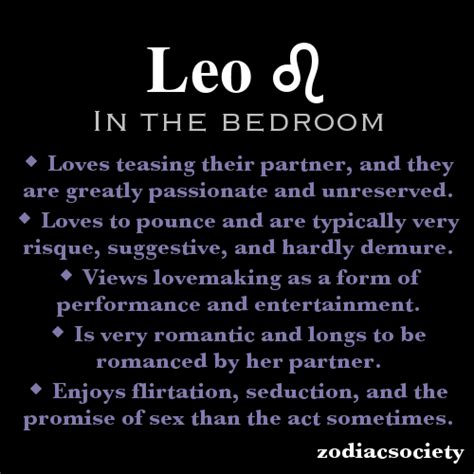 They cannot stand liars and never. Zodiac Society - Leo in the bedroom. | Leo zodiac facts ...