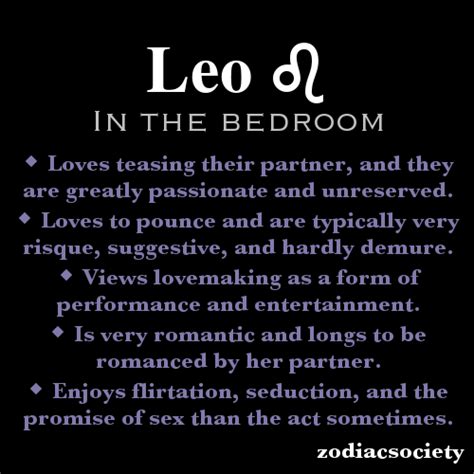 They cannot stand liars and never. Zodiac Society - Leo in the bedroom. | Leo zodiac facts ...