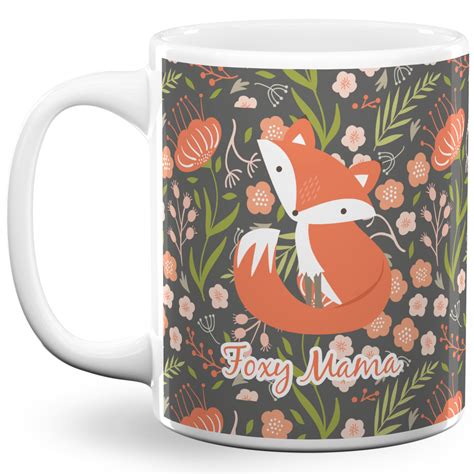 4 3/4 w x 3 3/4 h x 3 1/4 d. Foxy Mama 11 Oz Coffee Mug - White - YouCustomizeIt