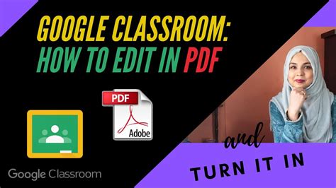 In google classroom on the web, available classes display after you sign in. Google Classroom: How to Edit PDF Files and Submit ...