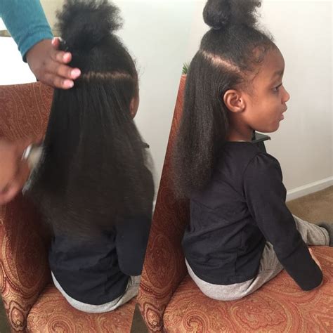 This will set your curls. My 4 year old hair blow dried with low heat #blowout # ...