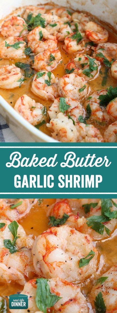 Shrimp ( around 22 shrimp/lb sized ) angel hair pasta; Baked Butter Garlic Shrimp | Recipes, Seafood recipes ...