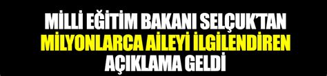 Maybe you would like to learn more about one of these? Milli Eğitim Bakanı Ziya Selçuk'tan milyonlarca aileyi ...