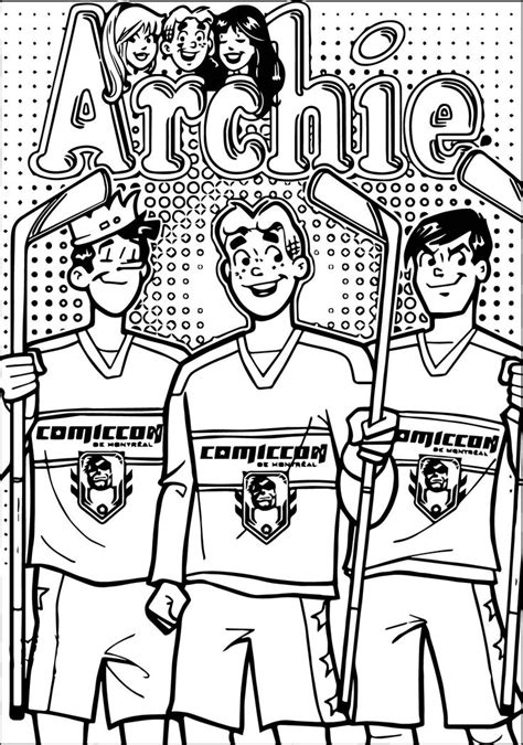 Bettie page artists forgot some clothes. cool Archie Comics Hockey Coloring Page | Archie comics ...