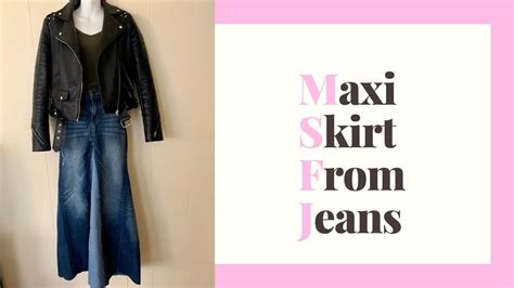 In this quick and easy tutorial i show you how to make a skirt out of shorts. How to Turn Jeans Into A Easy Maxi Skirt - YouTube