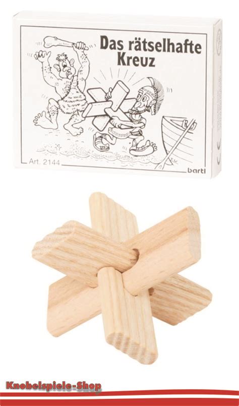 Wer hilft ihm bei diesem kniffligen puzzle? Mini-Knobelspiel Das rätselhafte Kreuz