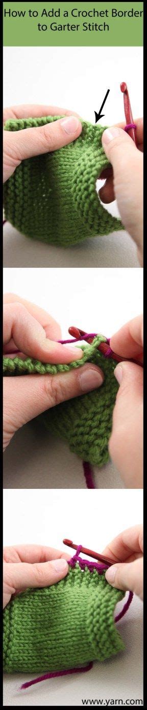 This video demonstrates how to add a crochet border to your knitting. How to Add a Crochet Border to Garter Stitch copy ...