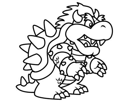 More super mario coloring pages. Bowser coloring page - Coloring Pages 4 U