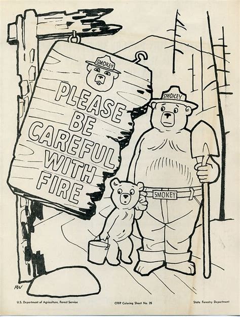 Smokey the bear coloring page. Smokey the Bear coloring sheet | Dan Goodsell | Flickr