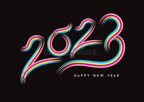 2023 Text Logo. Hand Sketched Numbers Of New Year. New Year 2023 ...