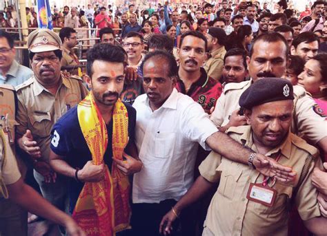 Ajinkya rahane poses for a photograph together with his daughter.© instagram. Ajinkya Rahane visited the Siddhivinayak Temple - Photos ...