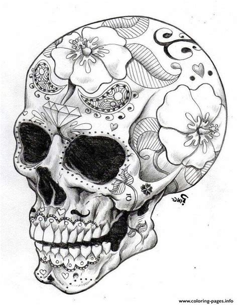 Search through 623,989 free printable colorings. Pin by Sara on Paisley tattoo design | Skull coloring ...