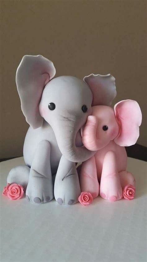 Shop for your cake topper now! Elephant Cake Topper | Fondant dieren, Dieren cupcakes ...