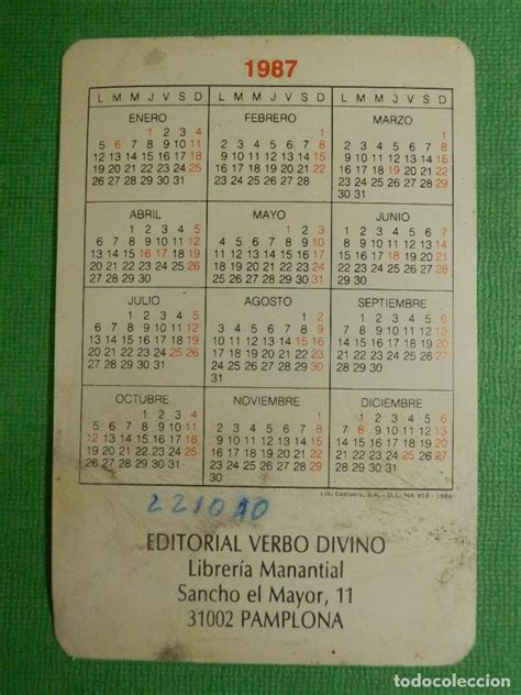 We are an offshoot of the biblical dimension of the society of the divine word (divine word missionaries), western province of the usa. calendario de bolsillo - editorial verbo divino - Comprar ...